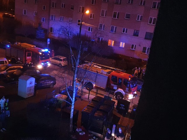 Pożar w bloku na ul. Sosnowej w Przasnyszu